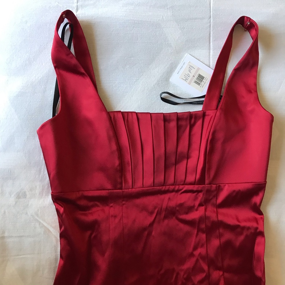 Calvin Klein Ruby Red Satin Pencil Dress, Size 6 M